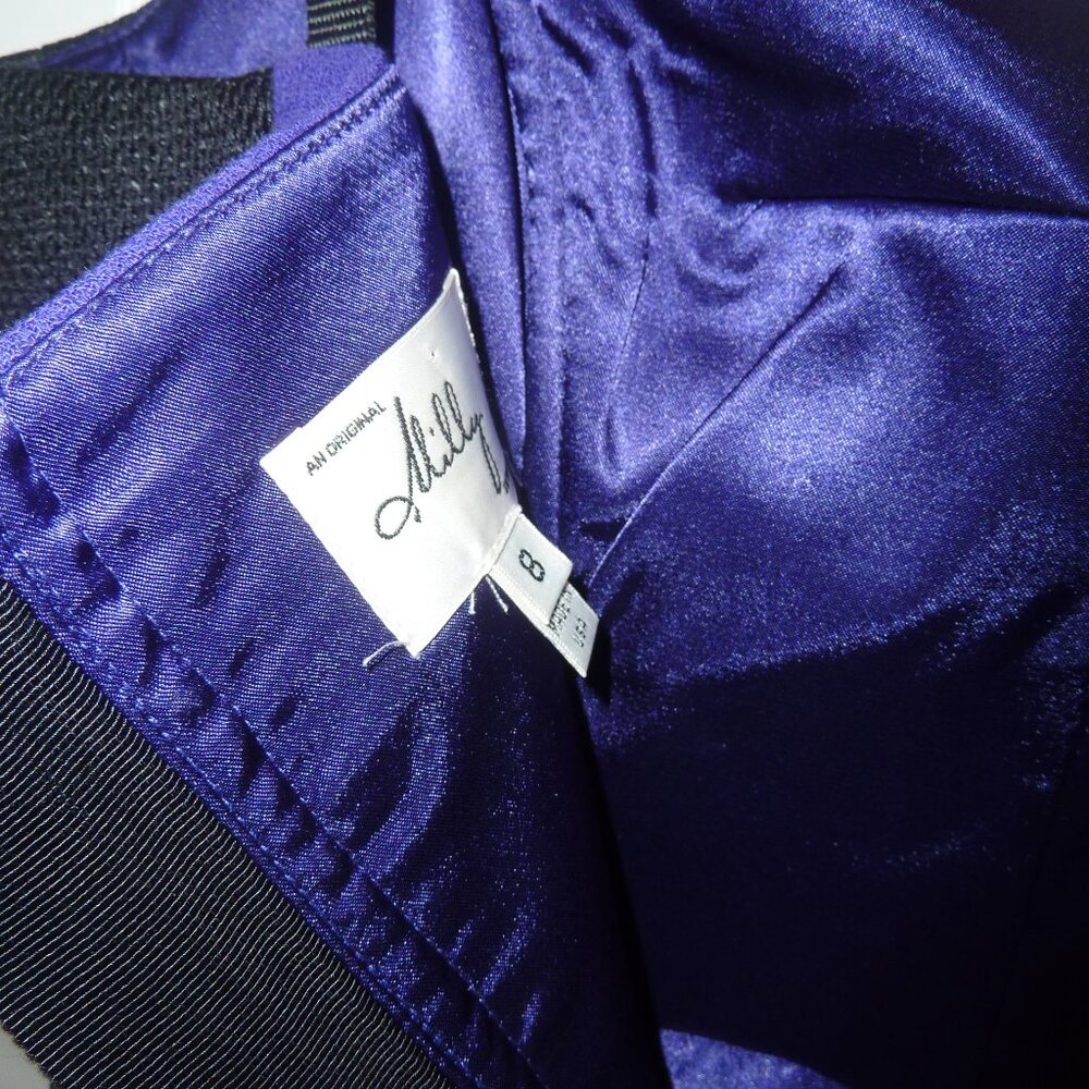 NWT An Original MILLY New York BlackBerry Color-block Sheath Dress Size 8 - Picture 6 of 9